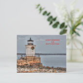 Kerstkaart met Bug Light Briefkaart (Staand voorkant)