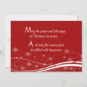 Kerstkaart met cartoon-sneeuwman (Achterkant)