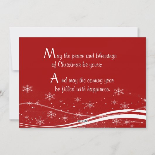 Kerstkaart met cartoon-sneeuwman (Achterkant)