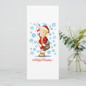 kerstkaart met cartoon Snow Maiden - Postman (Staand voorkant)