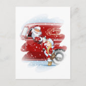 kerstkaart met cartoon Snow Maiden - Postman Feestdagenkaart (Voorkant)