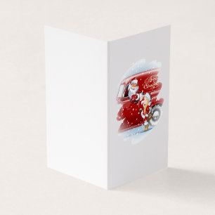kerstkaart met cartoon Snow Maiden - Postman Kaart