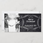 kerstkaart met Chalkboard<br><div class="desc">Deze fotovakantiekaart is voorzien van een leuk shabby-bordontwerp. Met de eenvoudige sjabloon kunt u uw eigen foto uploaden.</div>