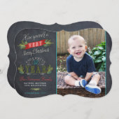  kerstkaart met Chalkboard (Voorkant / Achterkant)