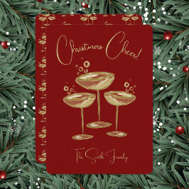 Kerstkaart met champagne