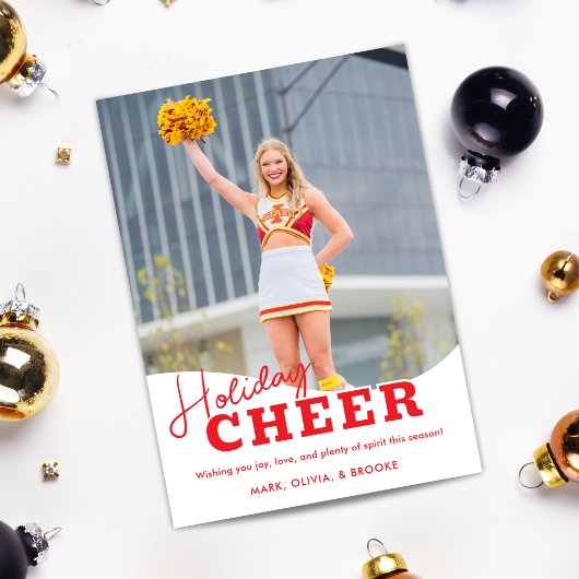Kerstkaart met cheerleaders voor Kerstvreugde