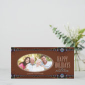 Kerstkaart met chocolade foto (Staand voorkant)