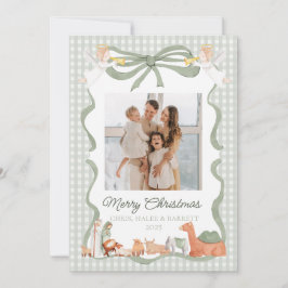 Kerstkaart met christelijke kerststal foto