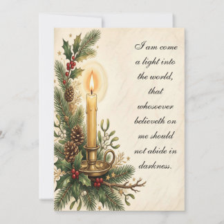 Kerstkaart met Christus als het Licht Kaart