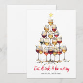 Kerstkaart met cocktail (Voorkant / Achterkant)