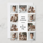 Kerstkaart met collage foto | Familienaam Kaart (Voorkant)