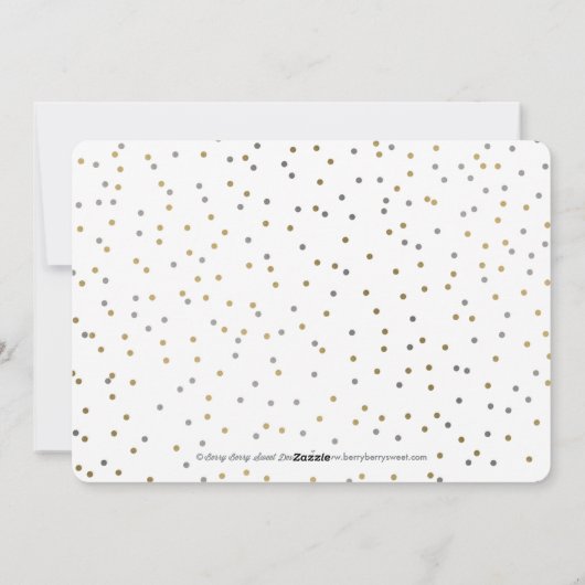 Kerstkaart met collage van vreugde en cheer (Achterkant)