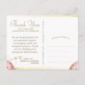 Kerstkaart met condoleance en dankjewel briefkaart (Achterkant)