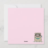 Kerstkaart met Cupcake Pug (Achterkant)
