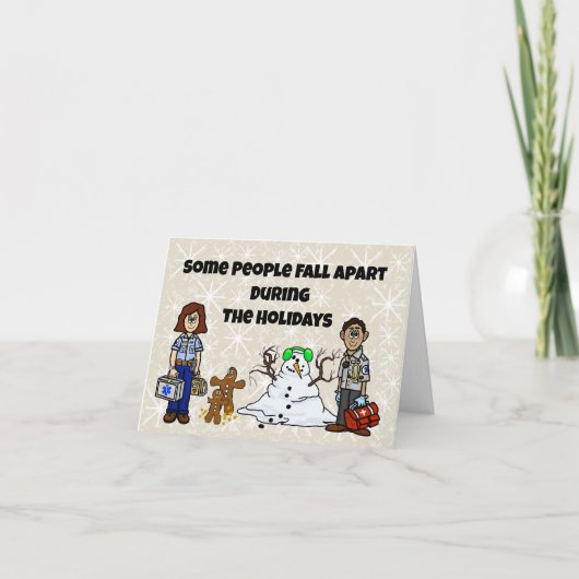 Kerstkaart met dank van de EHBO Kaart (Voorkant)