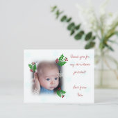 Kerstkaart met dankje feestdagenkaart (Staand voorkant)