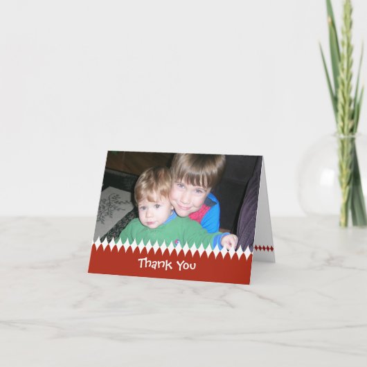 Kerstkaart met dankjewel foto bedankkaart (Voorkant)