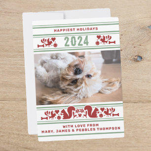 Kerstkaart met de favoriete dingen van de hond
