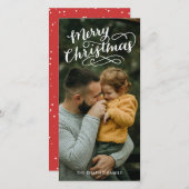 Kerstkaart met de hand geschreven lettertype | Ker (Voorkant / Achterkant)