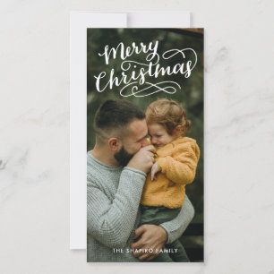 Kerstkaart met de hand geschreven lettertype Ker
