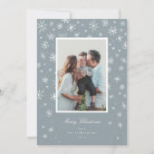 Kerstkaart met de hand getekende sneeuwvlok (Voorkant)