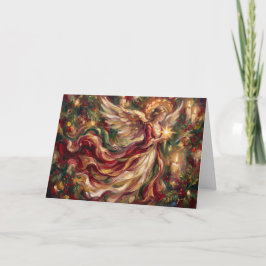 Kerstkaart met De Kerstwacht van de Engel Kaart