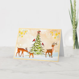 Kerstkaart met de Schoonheid van de Natuur Feestdagen Kaart