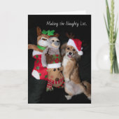 Kerstkaart met de stoute lijst feestdagen kaart (Voorkant)