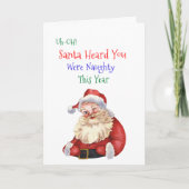 Kerstkaart met de stoute lijst van Sinterklaas Feestdagen Kaart (Voorkant)