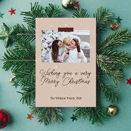 Kerstkaart met de tekst 'Wishing You a Merry Chris Kaart
