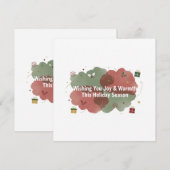 Kerstkaart met de wens voor vreugde en warmte (Voorkant / Achterkant)