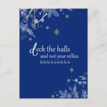 Kerstkaart met 'Deck the Halls'-thema