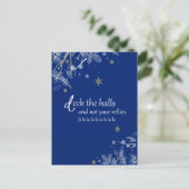 Kerstkaart met 'Deck the Halls'-thema Feestdagenkaart (Staand voorkant)