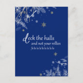 Kerstkaart met 'Deck the Halls'-thema Feestdagenkaart (Voorkant)