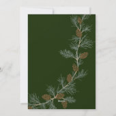 Kerstkaart met denneappelboeket Groen (Achterkant)