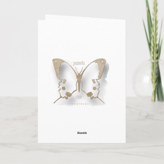 Kerstkaart met dennen kaart (Achterkant)