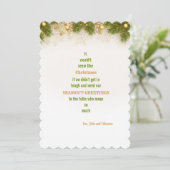 Kerstkaart met dennen takken (Staand voorkant)