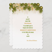 Kerstkaart met dennen takken (Voorkant / Achterkant)