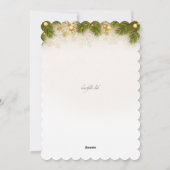 Kerstkaart met dennen takken (Achterkant)