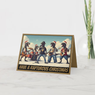 Kerstkaart met dinosaurus-thema kaart