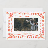 Kerstkaart met Doodle lijst en familiefoto Kaart (Voorkant)