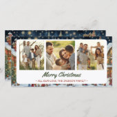 Kerstkaart met dorpsfeest 3 foto's (Voorkant / Achterkant)