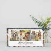 Kerstkaart met dorpsfeest 3 foto's (Staand voorkant)