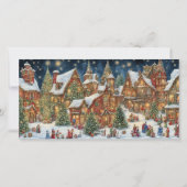 Kerstkaart met dorpsfeest 3 foto's (Achterkant)