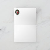 Kerstkaart met drakenkrans feestdagen kaart (Binnen)