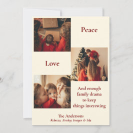 Kerstkaart met drie foto's