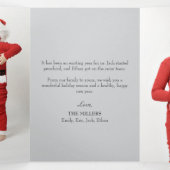 Kerstkaart met drie vouwen en foto  drieluik wenskaart (Binnenkant midden)