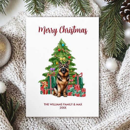 Kerstkaart met Duitse herder