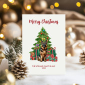 Kerstkaart met Duitse herder