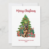 Kerstkaart met Duitse herder (Voorkant)